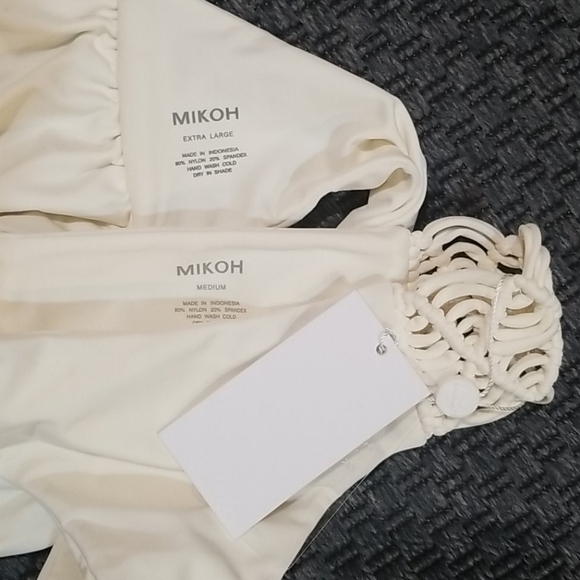 💕MIKOH💕 Macrame Woven Bikini Set ~ Bone M/XL - Picture 16 of 16